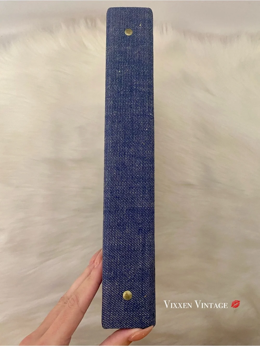 VINTAGE 1970'S WRANGLER DENIM JEAN POCKET 3-RING BINDER